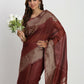 Shree Shyam Fashion Linen Cotton Maroon Saree