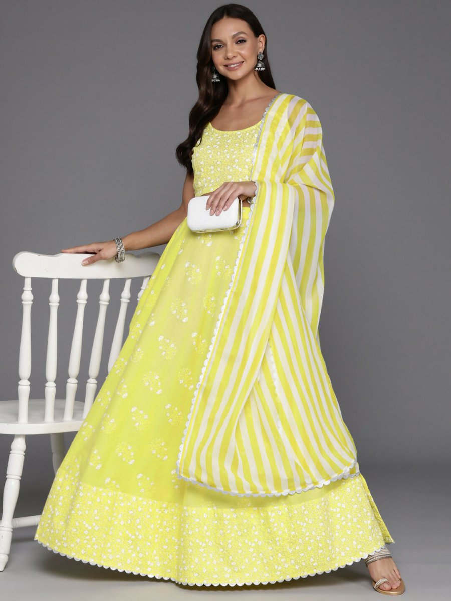 Ahalyaa women's wear Traditional wear lehenga choli - Yellow | Swadesiicart