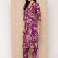 Ahalyaa Women's Traditional wear Kurta Set - Purple | Swadesiicart