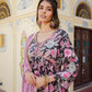 Vaasva Women Rani Muslin Embroidered Kurta, Pant & Dupatta Set | Swadesiicart