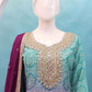 Anaita Purple Digital print with Embroidered Silk Stitched Plazo Suit