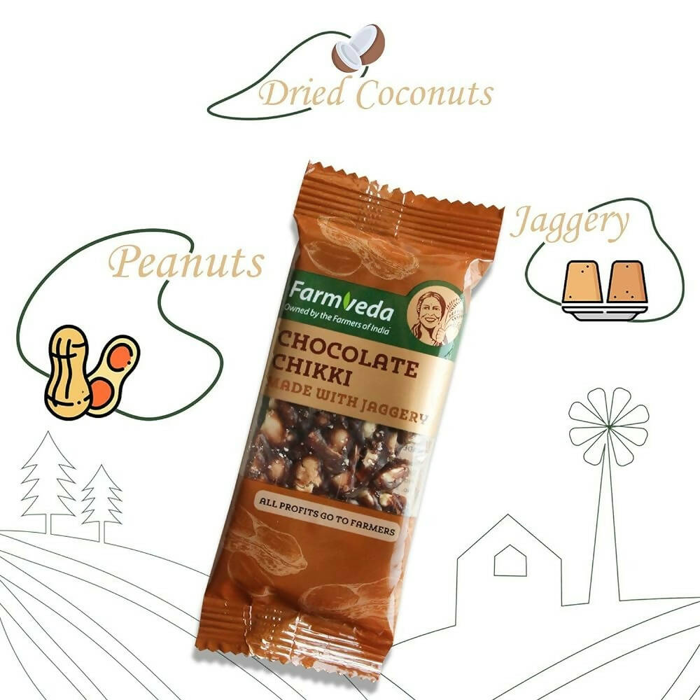 Farmveda Chocolate Chikki- Made With Jaggery | Swadesiicart
