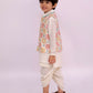 Lil Drama Mishti White Kurta Dhoti and Jacket For Boys | Swadesiicart
