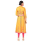 Aniyah Rayon Floral Print Anarkali Kurta In Mustard (AN-164K)