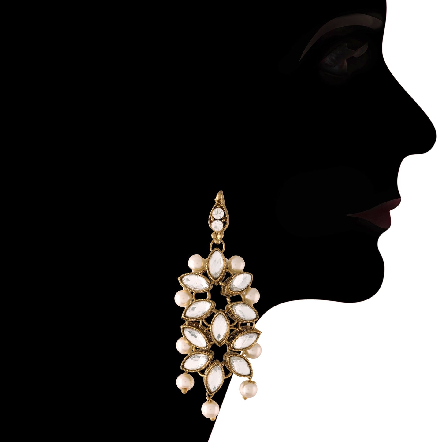 Gold-Polished Kundan & Pearl Beaded Choker Set for Women/Girls - Wahe Jewels - Swadesiicart