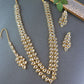 Gold-Polished Traditional Kundan Necklace Jewellery Set with Earrings & Maang Tikka for Women - Wahe Jewels - Swadesiicart