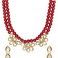 Gold-Polished Traditional Kundan & Pearls Necklace Jewellery Set with Earrings for Women And Girls - Wahe Jewels - Swadesiicart
