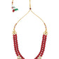 Gold-Polished Traditional Kundan & Pearls Necklace Jewellery Set with Earrings for Women And Girls - Wahe Jewels - Swadesiicart