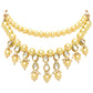 Gold-Polished Traditional Kundan & Pearls Choker Necklace Jewellery Set with Earrings for Women and Girls - Wahe Jewels - Swadesiicart