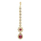 Gold-Polished Traditional Floral Design Kundan Stones Studed Necklace Jewellery Set with Earrings & Maang Tikka for Women And Girls - Wahe Jewels - Swadesiicart