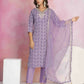 Ethnic Festive Wear Viscose Chanderi Purple Stitched Suit With Dupatta - Tanisha | Swadesiicart
