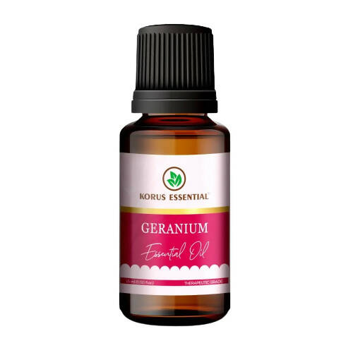 Korus Essential Geranium Essential Oil - Therapeutic Grade - Just Jaivik