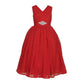 Asmaani Baby Girl's Pure Red Color Satin Frock (AS-DRESS-22019)