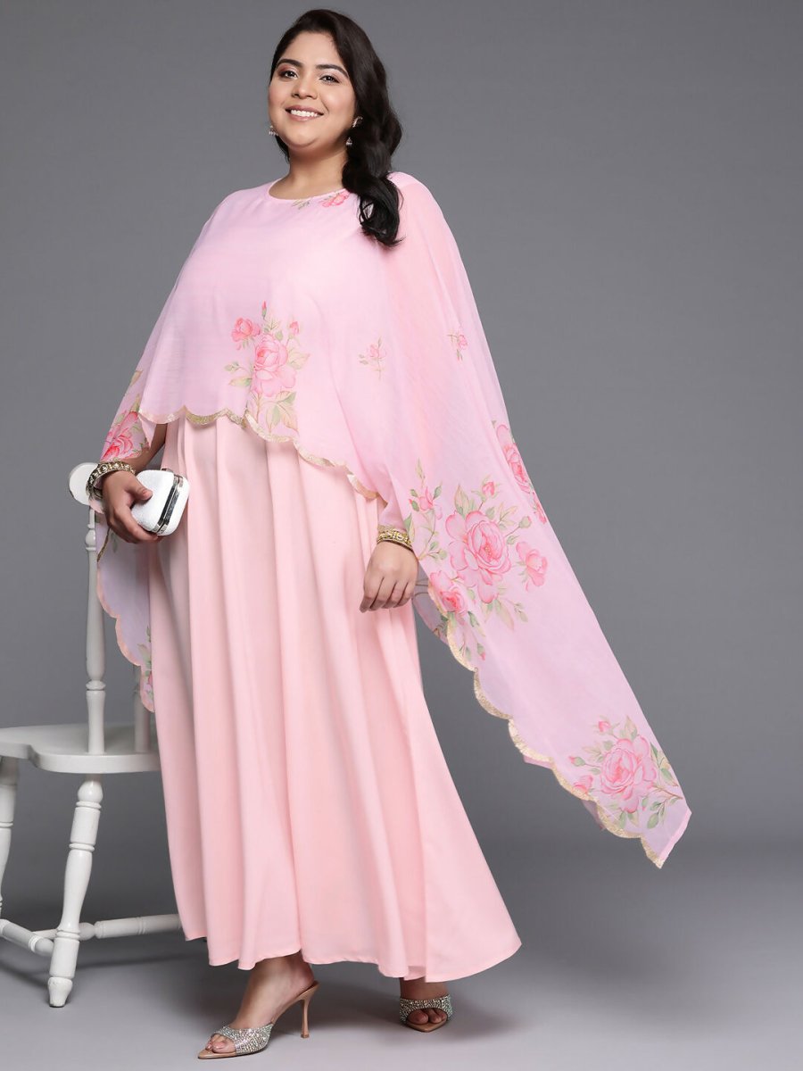 Ahalyaa Women's Traditional wear Ethnic Dress - Pink | Swadesiicart