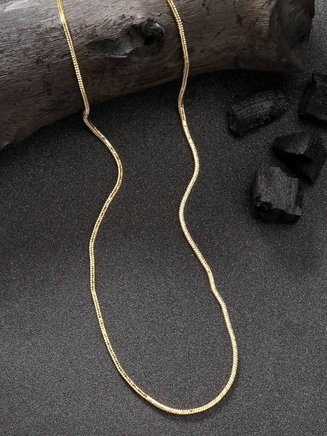 NVR Women's Set of 2 Silver & Gold Rhodium-Plated Minimal Chain | Swadesiicart