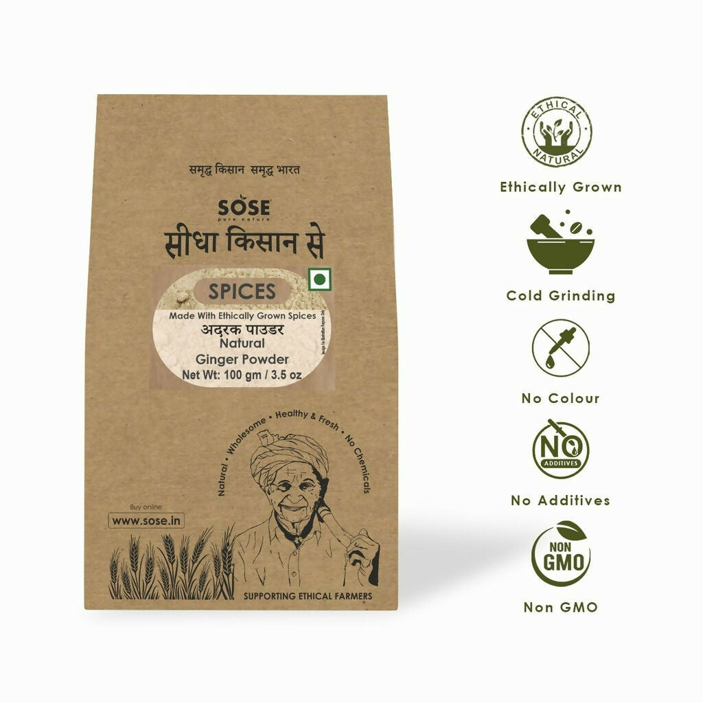 Gir Sidha Kisan Se Natural Ginger Powder (Adrak) | Swadesiicart