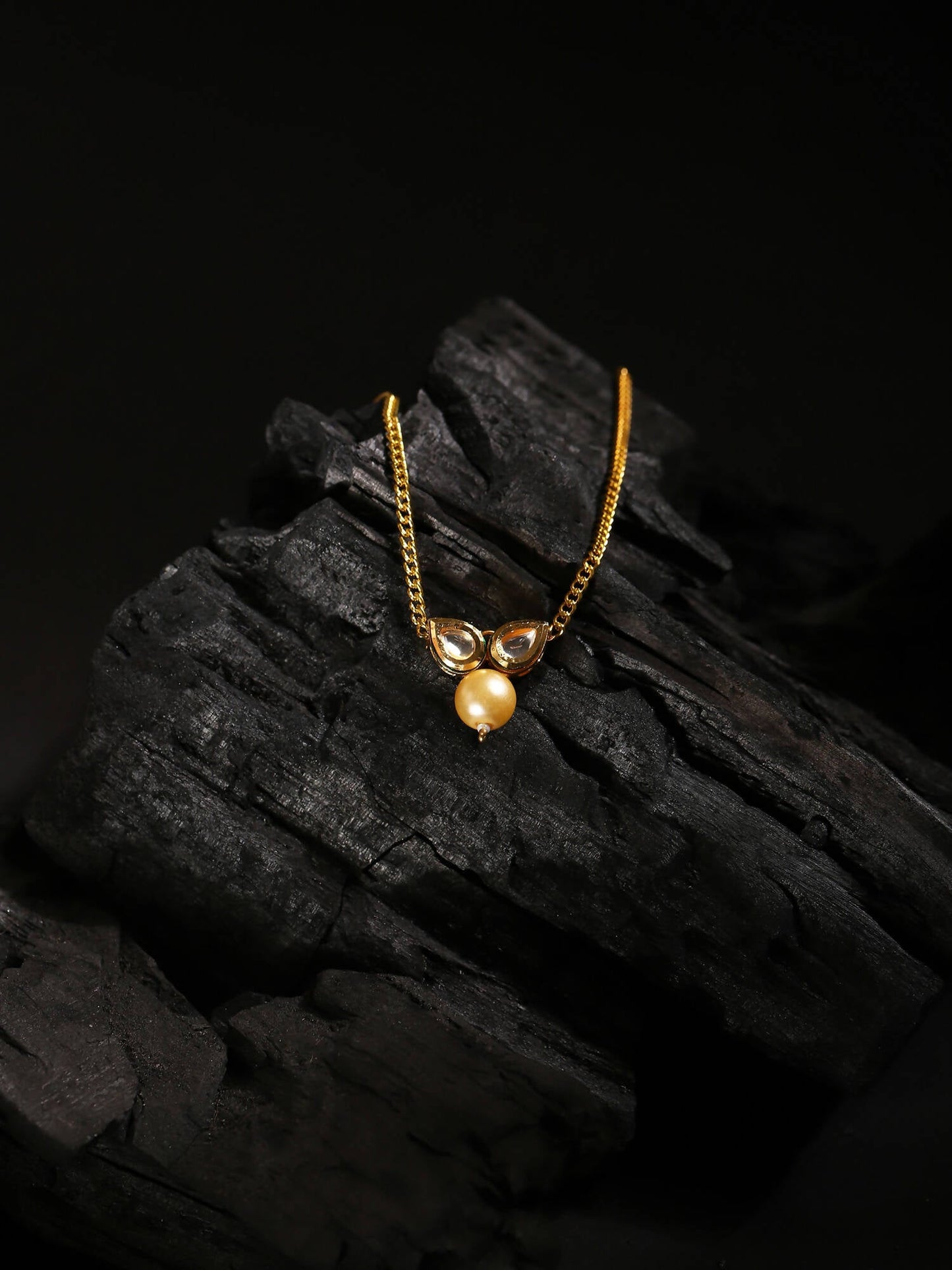Women's Gold-Polished Necklace - Ruby Raang | Swadesiicart
