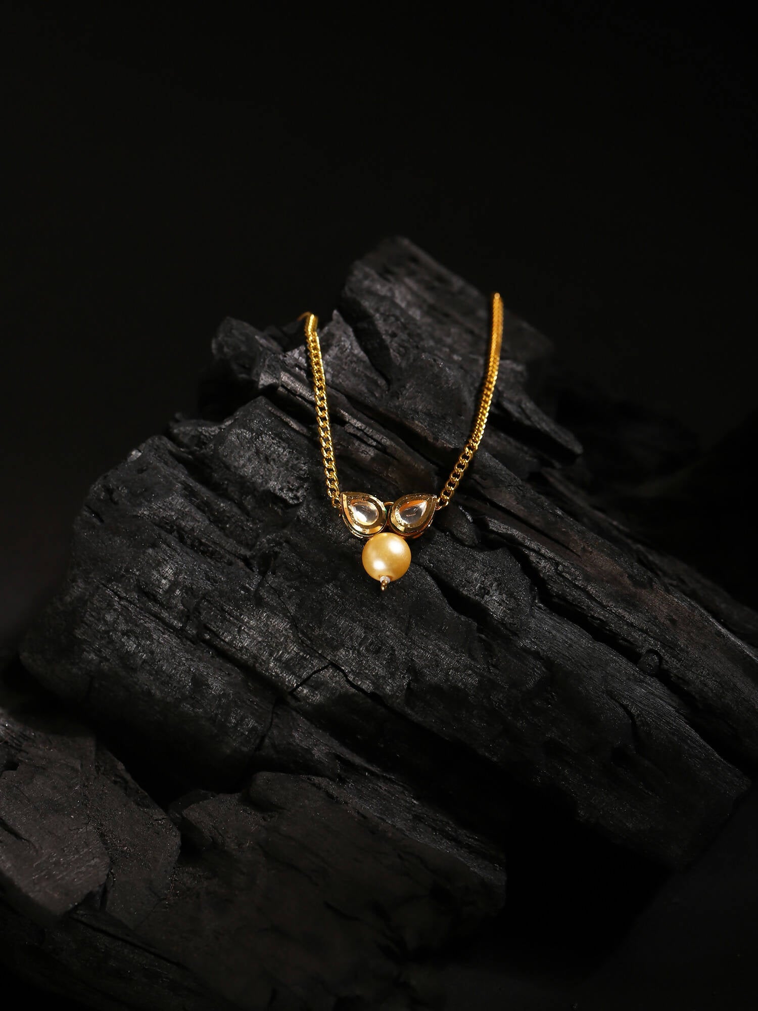 Women's Gold-Polished Necklace - Ruby Raang | Swadesiicart