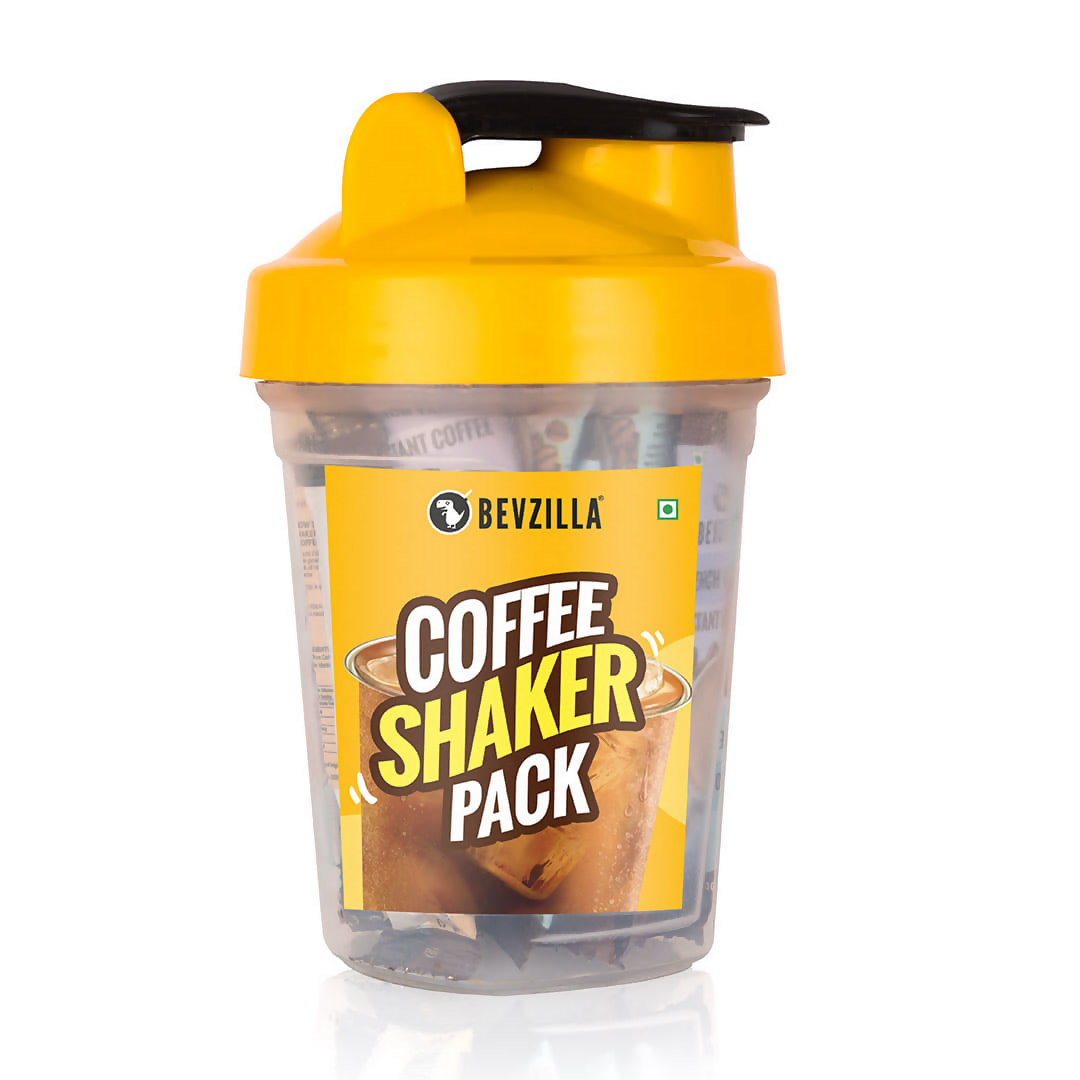 Bevzilla 25 Flavoured Coffee Sachets + Shaker | Swadesiicart