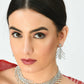 Mominos Fashion Johar Kamal Silver-Plated American Diamond White Choker Set | Swadesiicart
