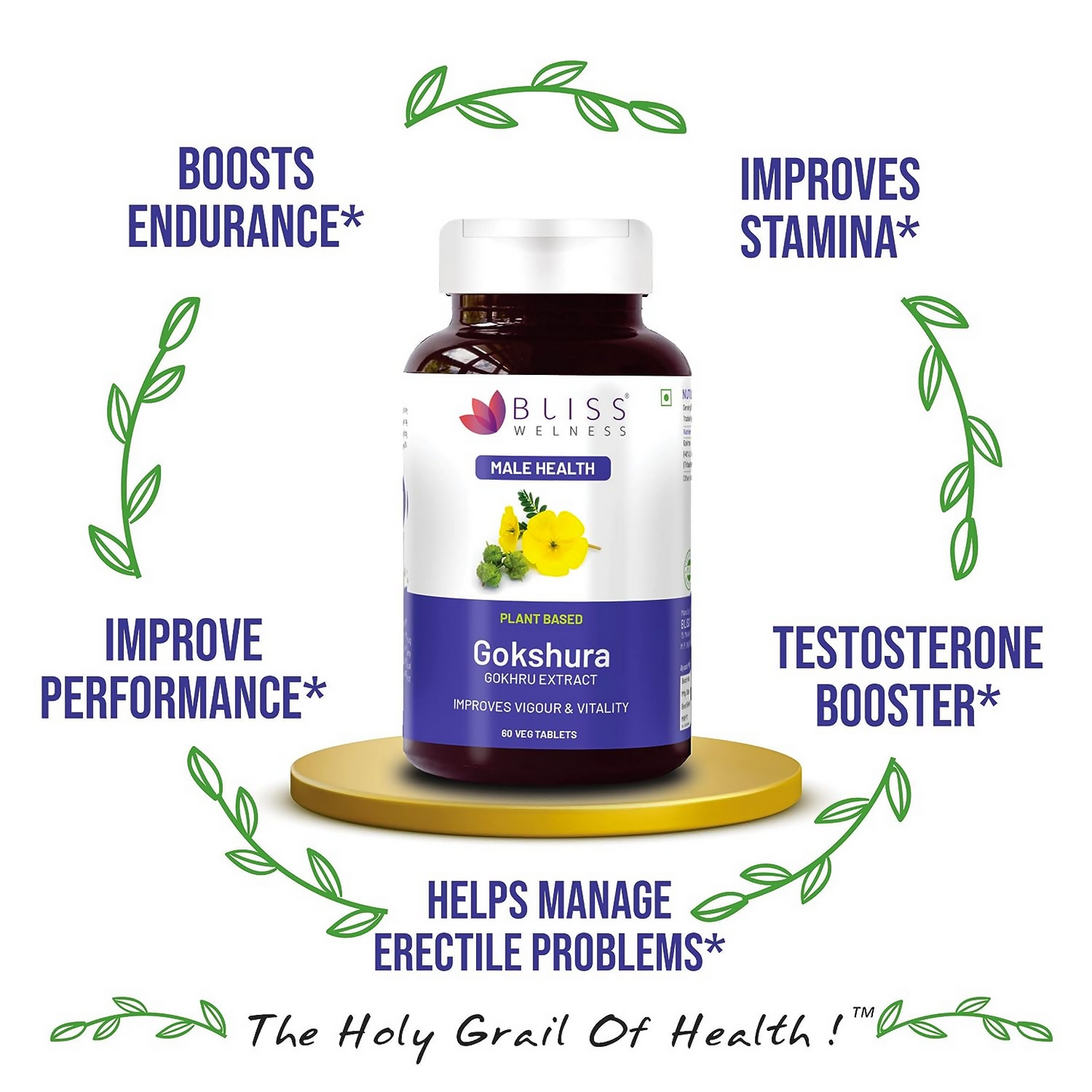 Bliss Welness Gokshura Tablets - Swadesiicart