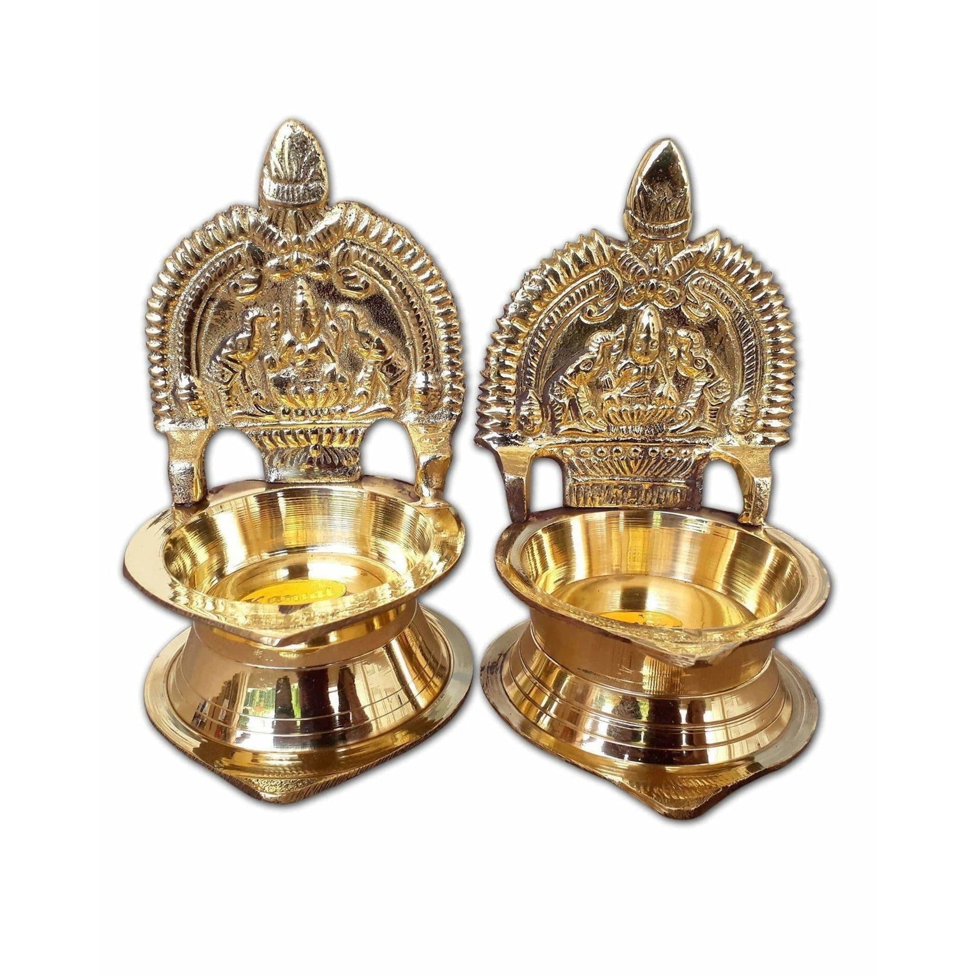 Kamakshi Diya Lamp / Kamakshi Deepam - 1 Pair | Swadesiicart
