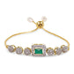Rhodium-Plated Alloy American Diamond Studded Bracelets - The Pari - Swadesiicart