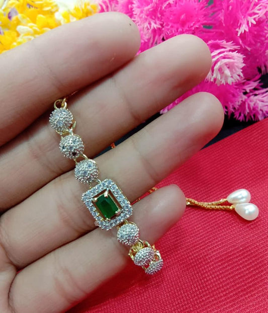 Rhodium-Plated Alloy American Diamond Studded Bracelets - The Pari - The Pari - Dinesh Associates