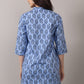Jaitra Apparels Women Printed Pure Cotton Straight Kurta (Sky Blue) - Swadesiicart