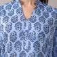 Jaitra Apparels Women Printed Pure Cotton Straight Kurta (Sky Blue) - Swadesiicart