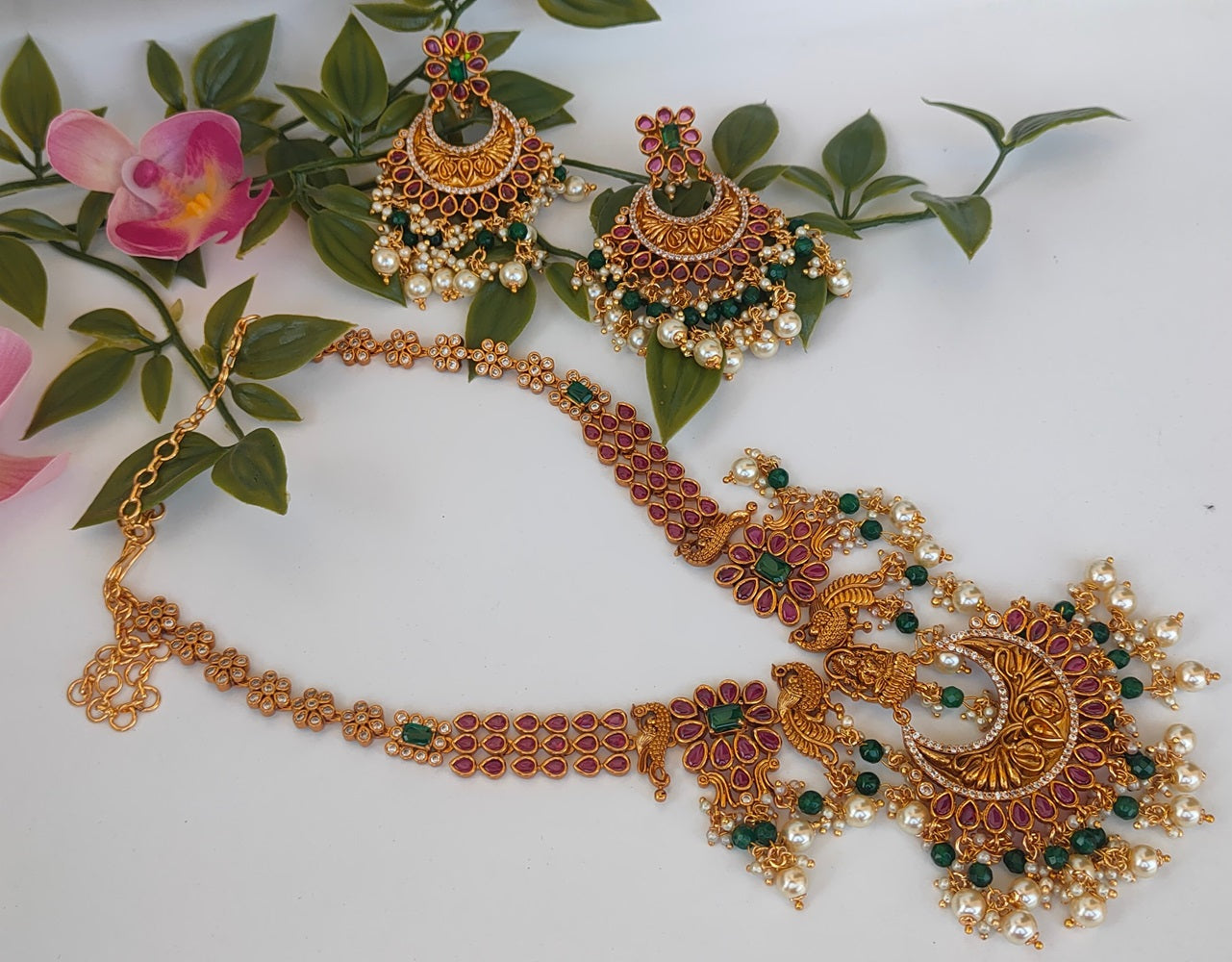 Matt Finish Temple Jewellery - Swadesiicart