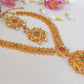 Pink & Green Bridal Necklace Set - Swadesiicart