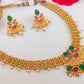 Ruby Emeralds Gold-Polished Bridal Jewelry - Mokshi Collections