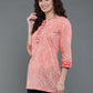 Antaran Orange Pure Cotton Printed Tunic - Swadesiicart