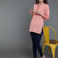 Antaran Orange Pure Cotton Printed Tunic - Swadesiicart