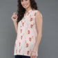 Antaran Peach Pure Cotton Printed Tunic - Swadesiicart