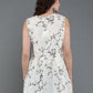 Antaran Off White Pure Cotton Cage Printed Sleeveless Top - Swadesiicart
