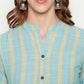Antaran Blue Cotton Yarn Dyed Striped Kurta - Swadesiicart