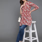 Antaran Maroon Pure Cotton Floral Printed Tunic - Swadesiicart