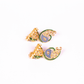 Gold-Polished Alloy Enamel & Stone Studded Jhumki Earrings - The Pari - Swadesiicart