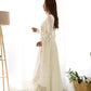 Lorenvalley Fashion Offwhite Pure Roman Silk Chanderi Fabric Fully Flared Anarkali Pant With Dupatta Set - Off White | Swadesiicart