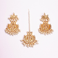 Gold-Polished Alloy Pearl And Kundan Choker Necklace Set - The Pari | Swadesiicart
