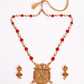 Gold-Polished Alloy Pearl And Beads Mala Pendant Set - The Pari | Swadesiicart