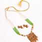Gold-Polished Alloy Pearl And Beads Mala Pendant Set - The Pari | Swadesiicart