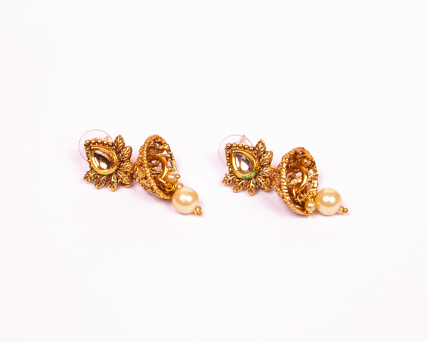 Gold-Polished Alloy Pearl And Beads Mala Pendant Set - The Pari | Swadesiicart