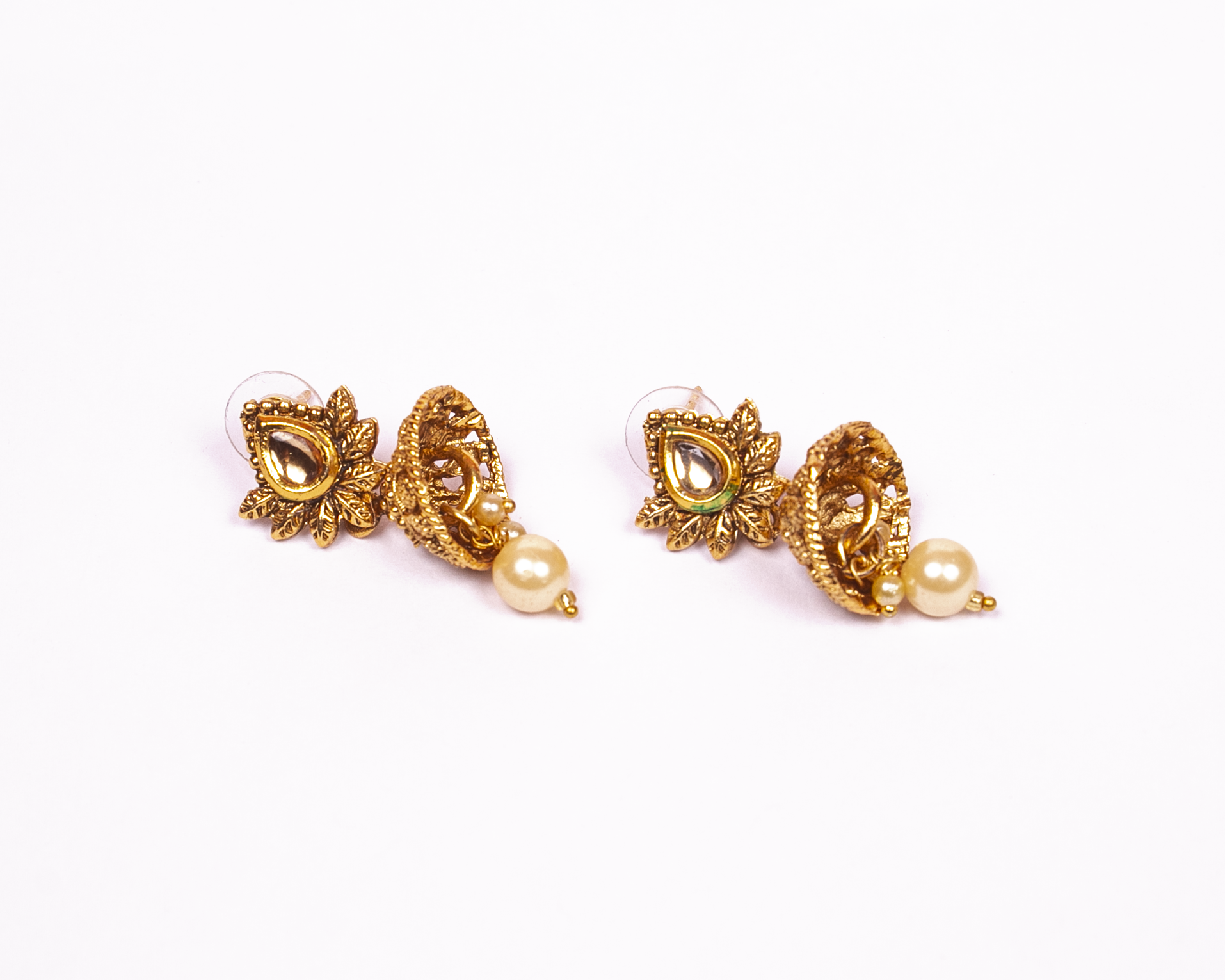 Gold-Polished Alloy Pearl And Beads Mala Pendant Set - The Pari | Swadesiicart