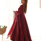 Lorenvalley Fashion Maroon Pure Roman Silk Chanderi Fabric Fully Flared Anarkali Pant With Dupatta Set - Maroon - Swadesiicart