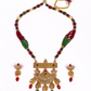 Gold-Polished Alloy Pearl And Beads Mala Pendant Set - The Pari | Swadesiicart