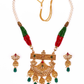 Gold-Polished Alloy Pearl And Beads Mala Pendant Set - The Pari | Swadesiicart