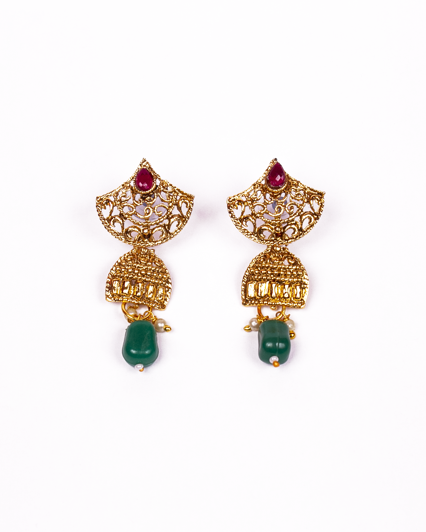 Gold-Polished Alloy Pearl And Beads Mala Pendant Set - The Pari | Swadesiicart